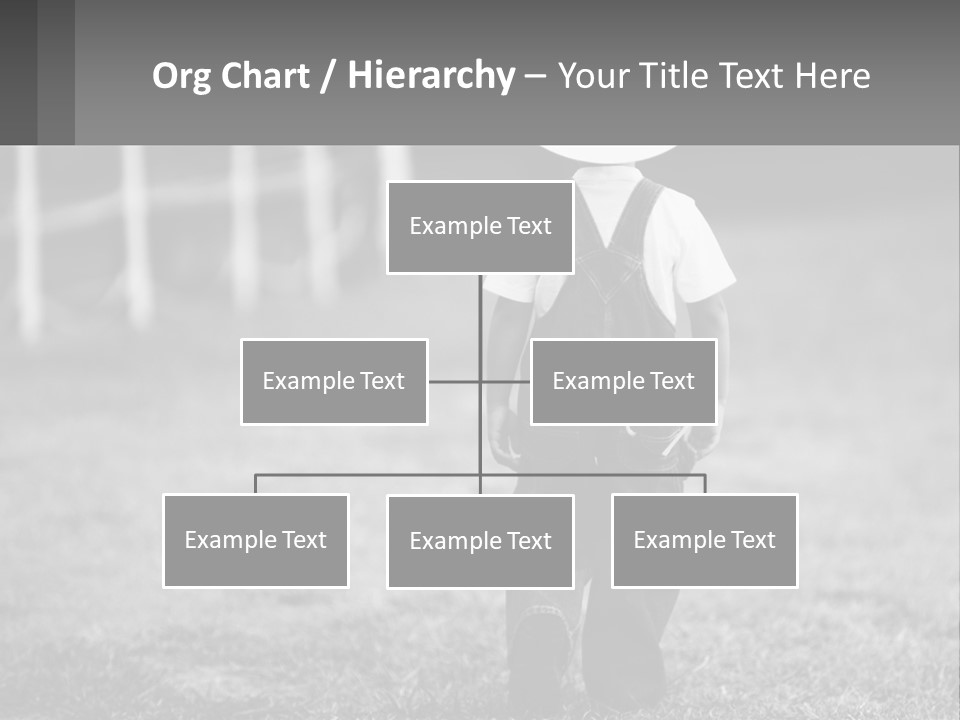 A Little Boy Wearing A Cowboy Hat And Overalls PowerPoint Template