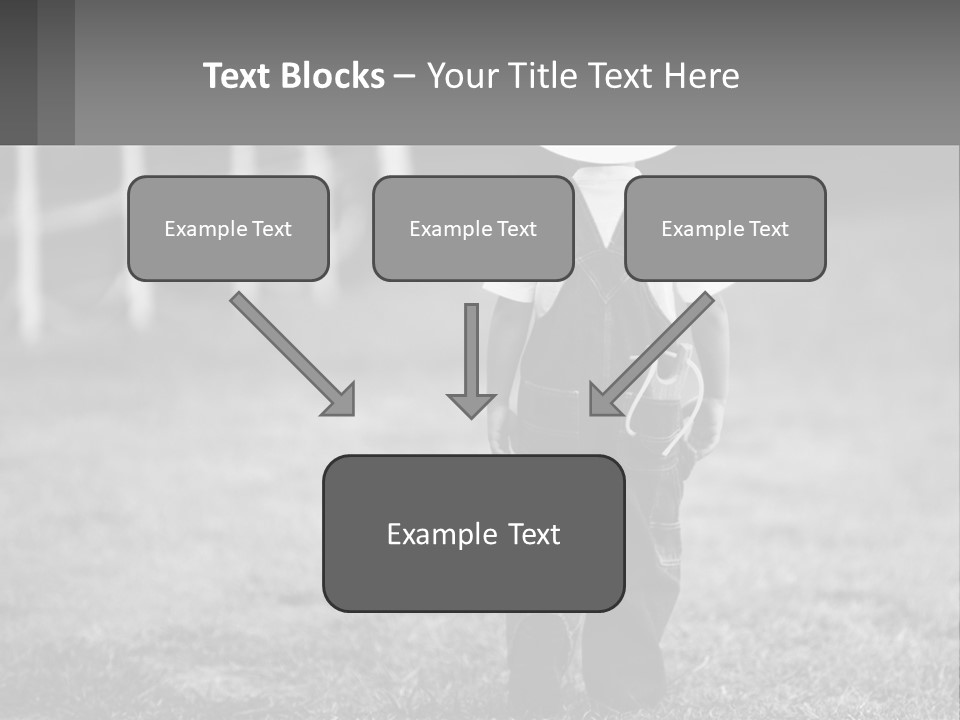 A Little Boy Wearing A Cowboy Hat And Overalls PowerPoint Template