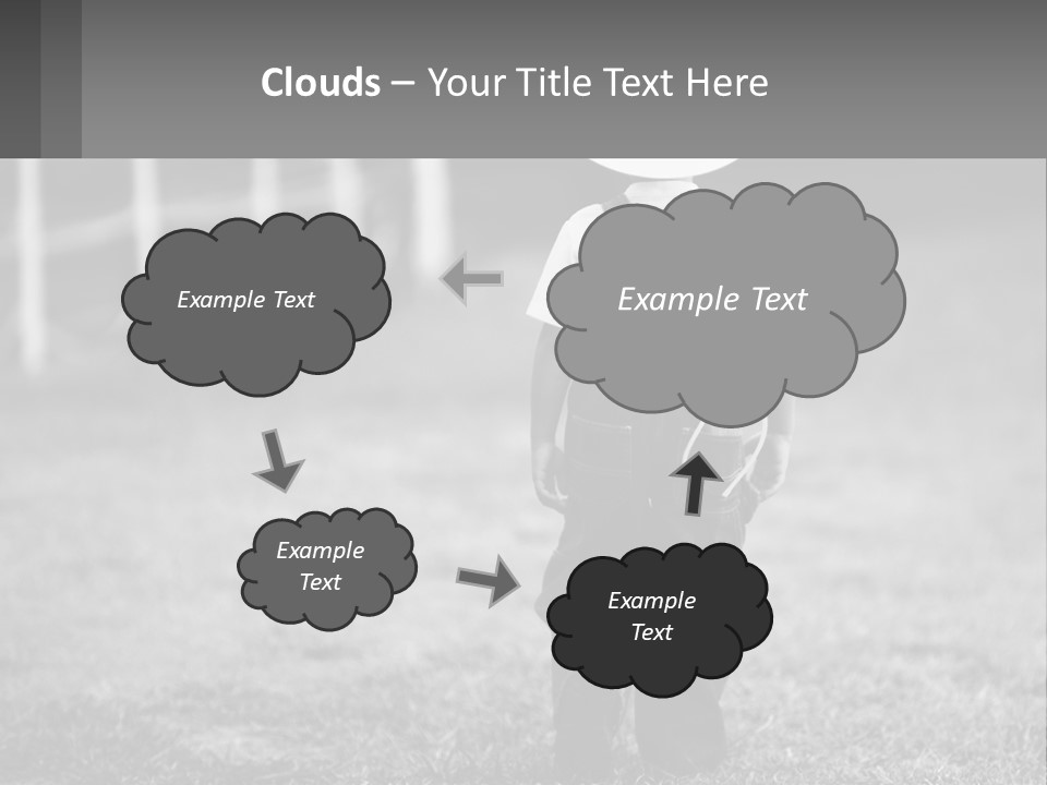 A Little Boy Wearing A Cowboy Hat And Overalls PowerPoint Template