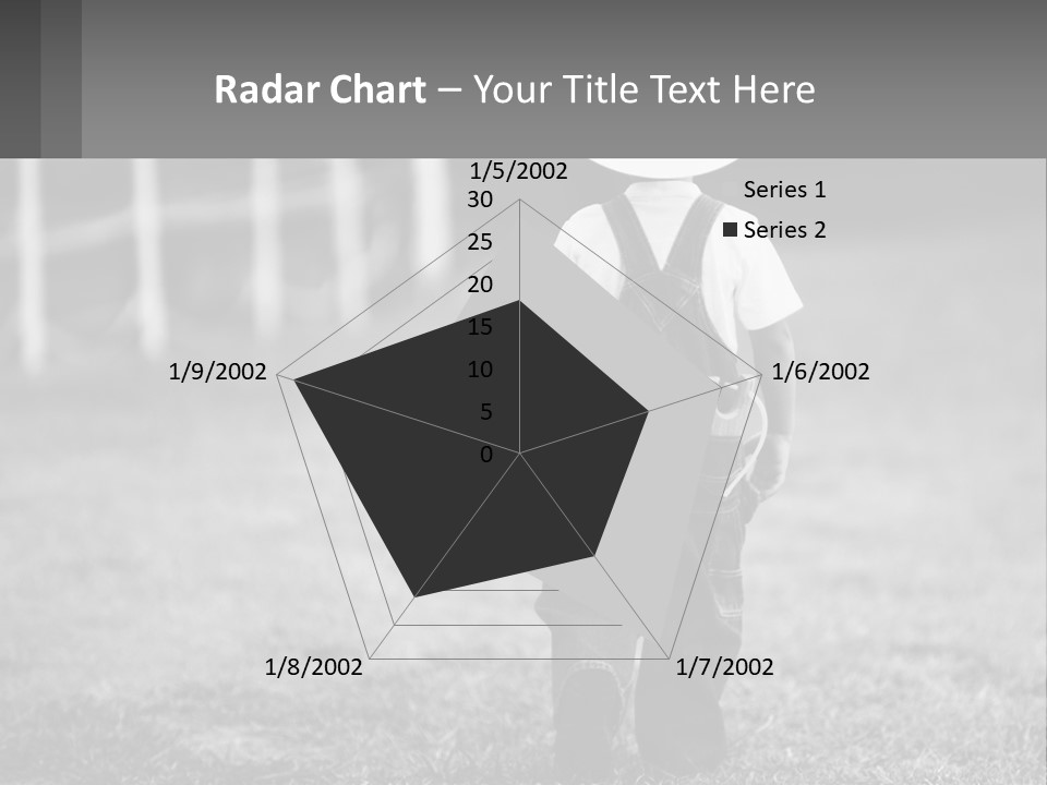 A Little Boy Wearing A Cowboy Hat And Overalls PowerPoint Template