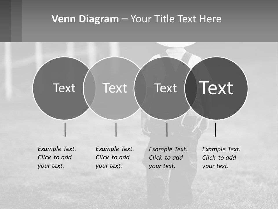 A Little Boy Wearing A Cowboy Hat And Overalls PowerPoint Template