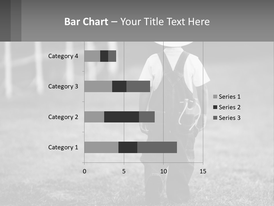 A Little Boy Wearing A Cowboy Hat And Overalls PowerPoint Template