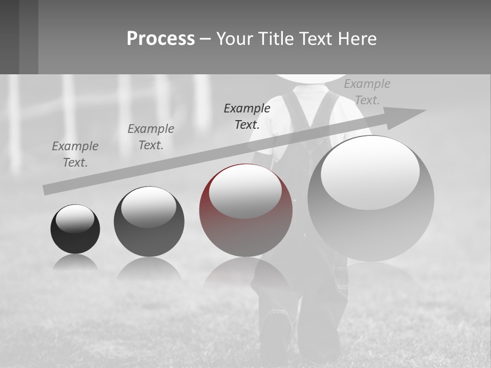 A Little Boy Wearing A Cowboy Hat And Overalls PowerPoint Template