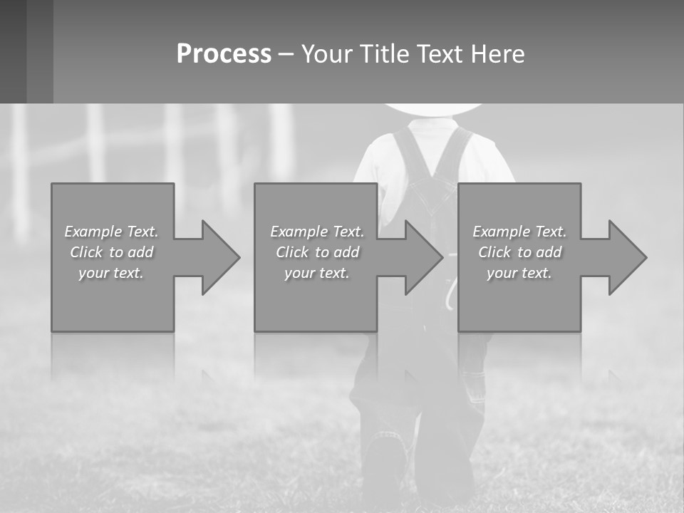 A Little Boy Wearing A Cowboy Hat And Overalls PowerPoint Template