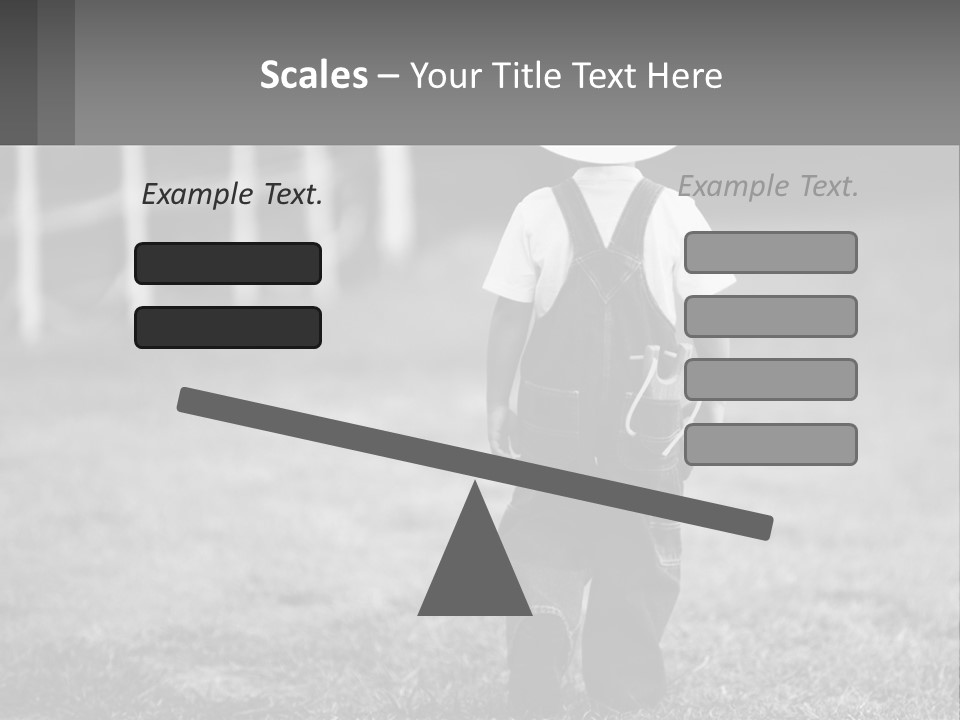 A Little Boy Wearing A Cowboy Hat And Overalls PowerPoint Template