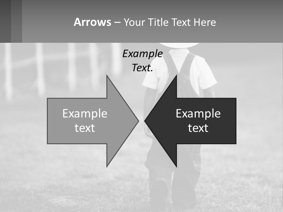 A Little Boy Wearing A Cowboy Hat And Overalls PowerPoint Template