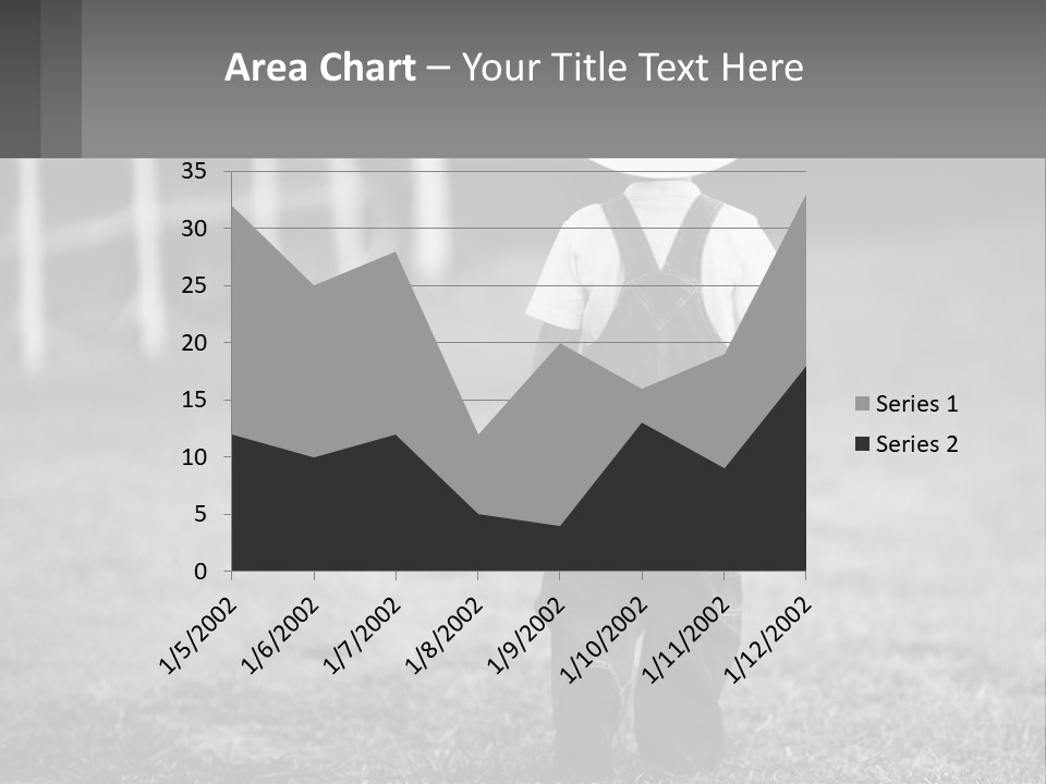 A Little Boy Wearing A Cowboy Hat And Overalls PowerPoint Template