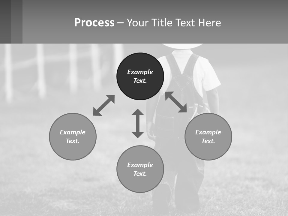 A Little Boy Wearing A Cowboy Hat And Overalls PowerPoint Template