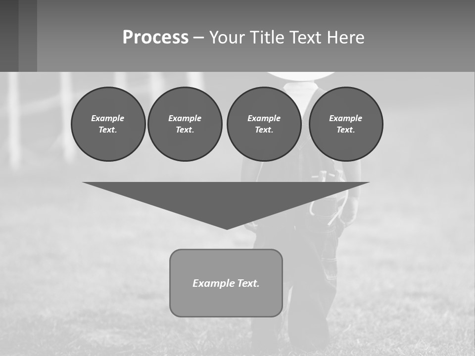 A Little Boy Wearing A Cowboy Hat And Overalls PowerPoint Template