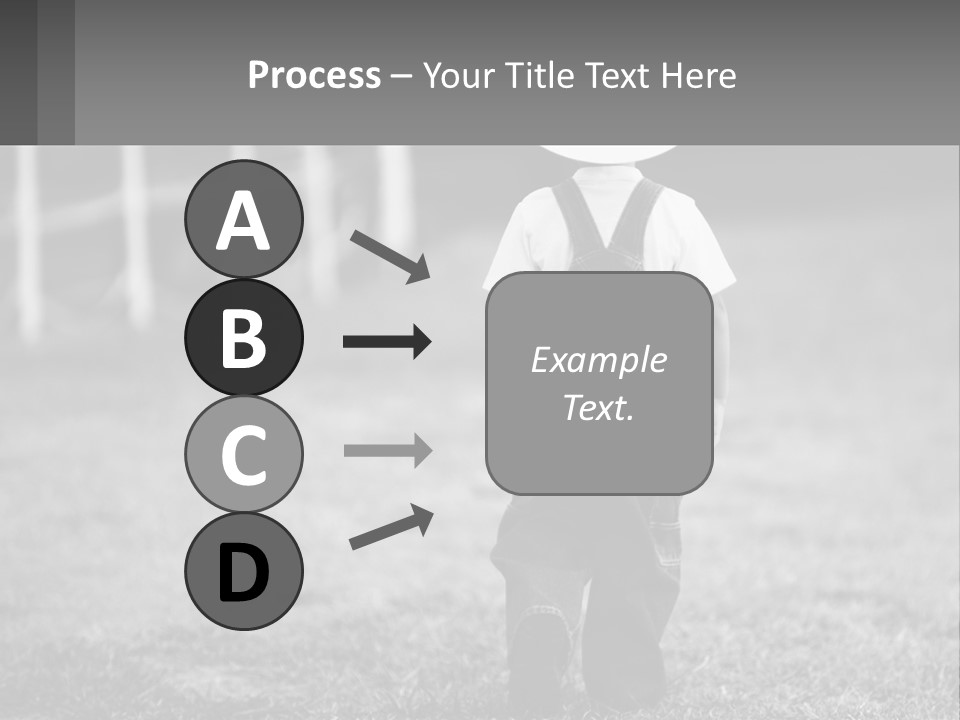 A Little Boy Wearing A Cowboy Hat And Overalls PowerPoint Template