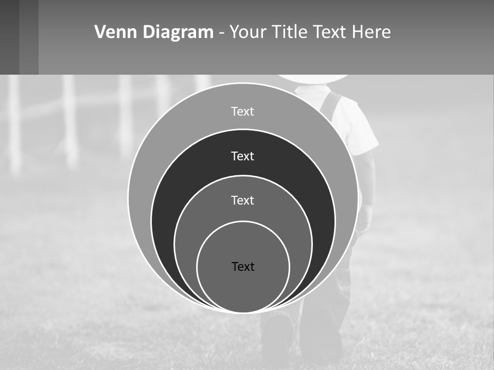 A Little Boy Wearing A Cowboy Hat And Overalls PowerPoint Template