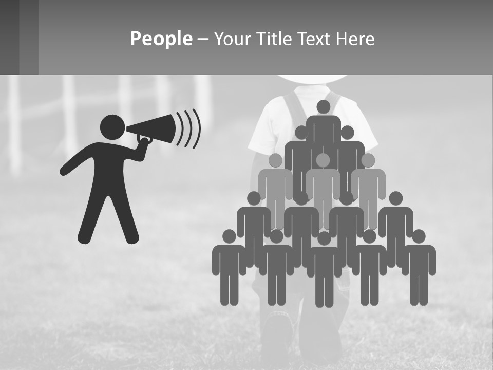 A Little Boy Wearing A Cowboy Hat And Overalls PowerPoint Template