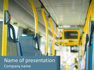 A Person Sitting On A Bus With Their Hand On The Seat PowerPoint Template