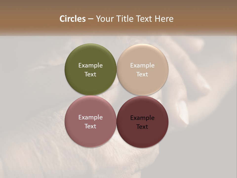 Two Hands Holding Each Other Over A Black Background PowerPoint Template