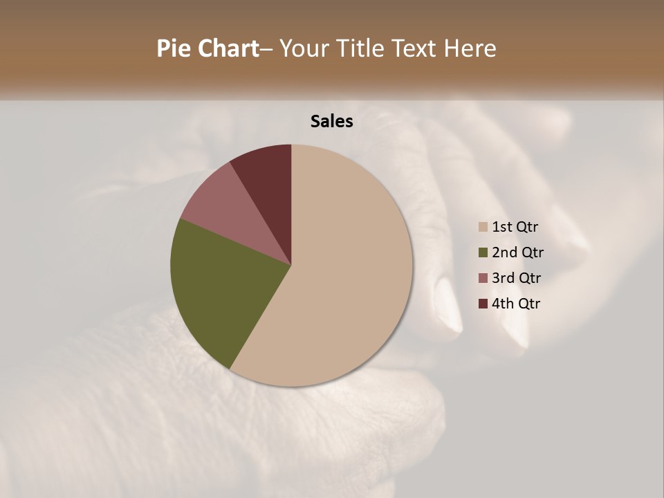 Two Hands Holding Each Other Over A Black Background PowerPoint Template