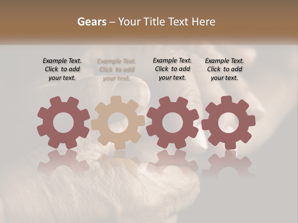 Two Hands Holding Each Other Over A Black Background PowerPoint Template