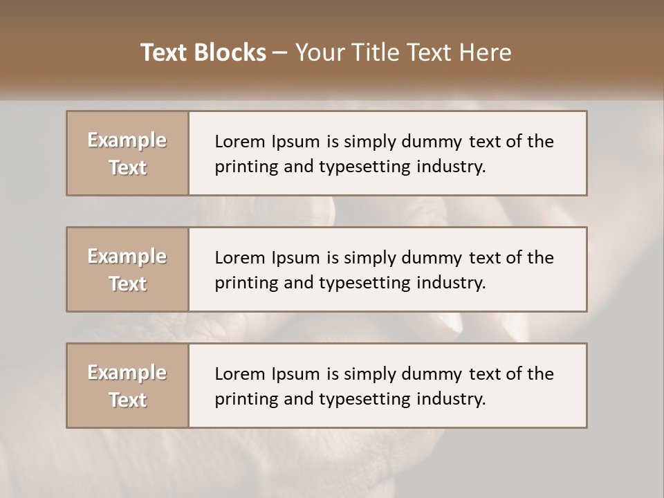 Two Hands Holding Each Other Over A Black Background PowerPoint Template