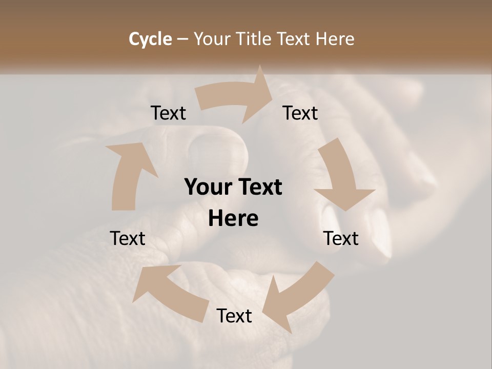 Two Hands Holding Each Other Over A Black Background PowerPoint Template