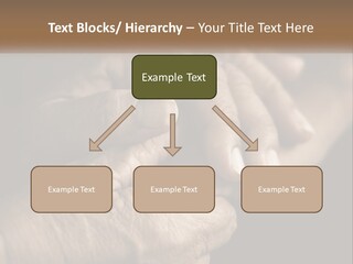 Two Hands Holding Each Other Over A Black Background PowerPoint Template