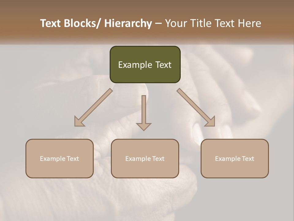 Two Hands Holding Each Other Over A Black Background PowerPoint Template