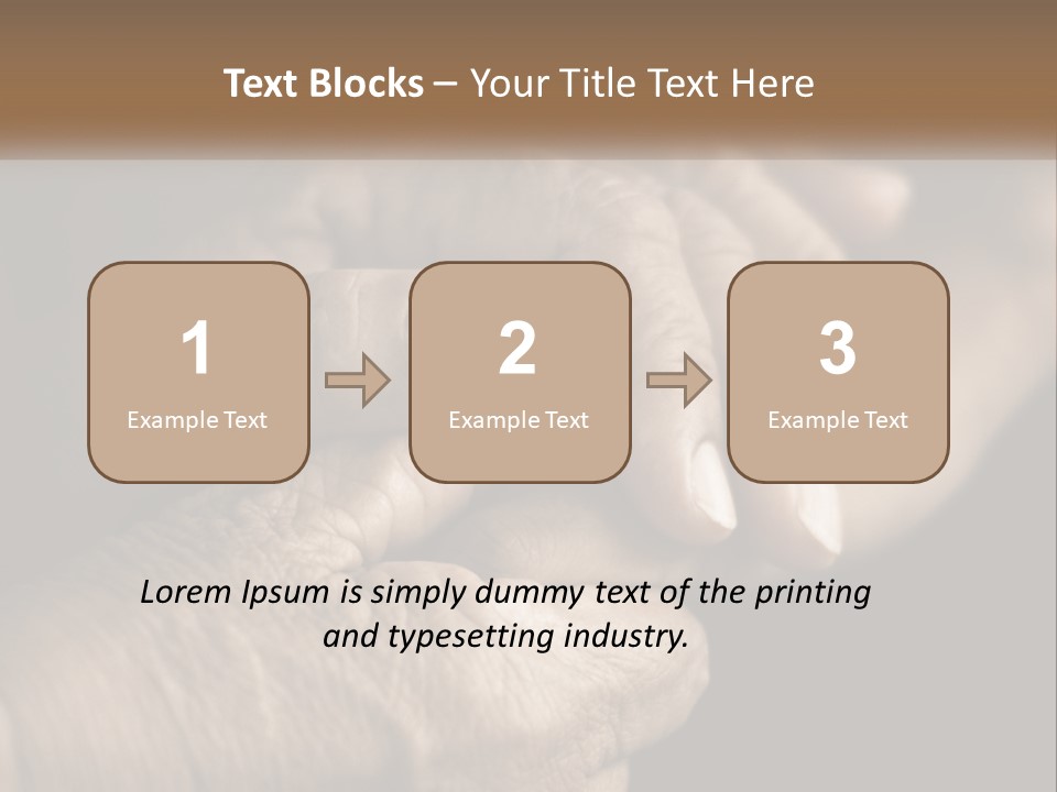 Two Hands Holding Each Other Over A Black Background PowerPoint Template