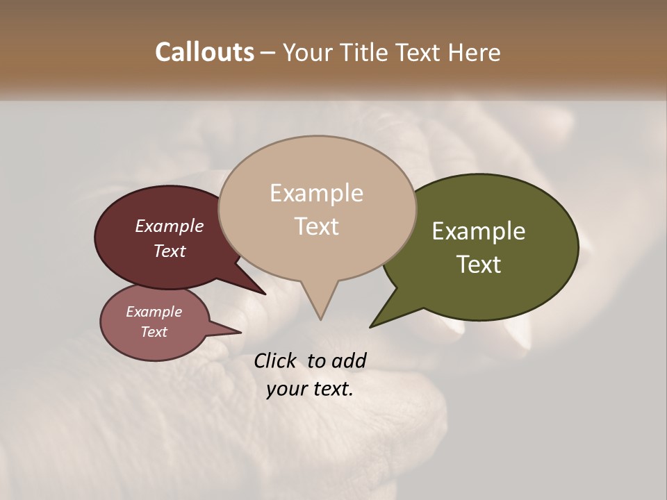 Two Hands Holding Each Other Over A Black Background PowerPoint Template