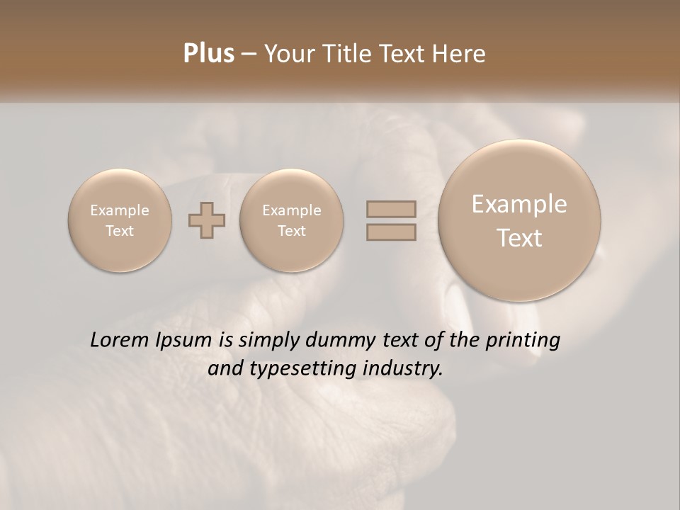 Two Hands Holding Each Other Over A Black Background PowerPoint Template
