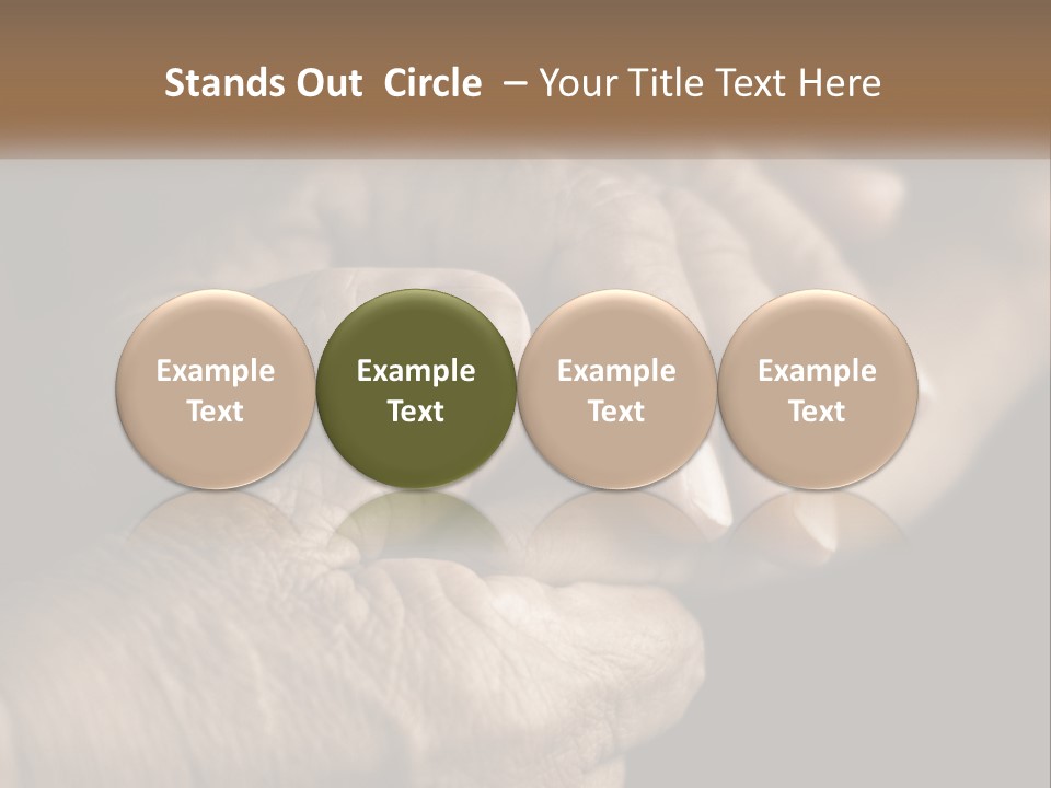 Two Hands Holding Each Other Over A Black Background PowerPoint Template