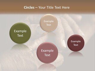 Two Hands Holding Each Other Over A Black Background PowerPoint Template