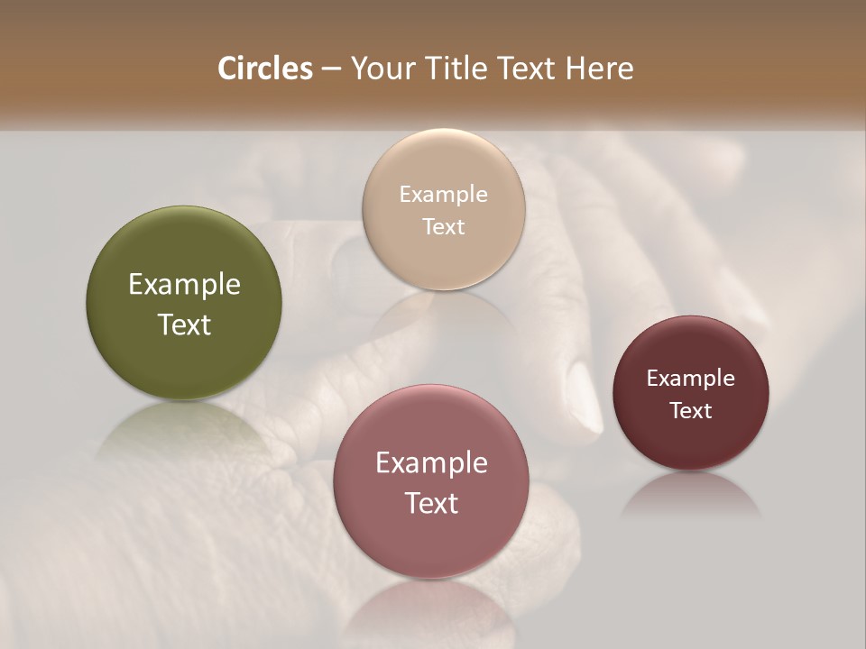 Two Hands Holding Each Other Over A Black Background PowerPoint Template