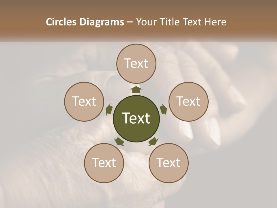 Two Hands Holding Each Other Over A Black Background PowerPoint Template