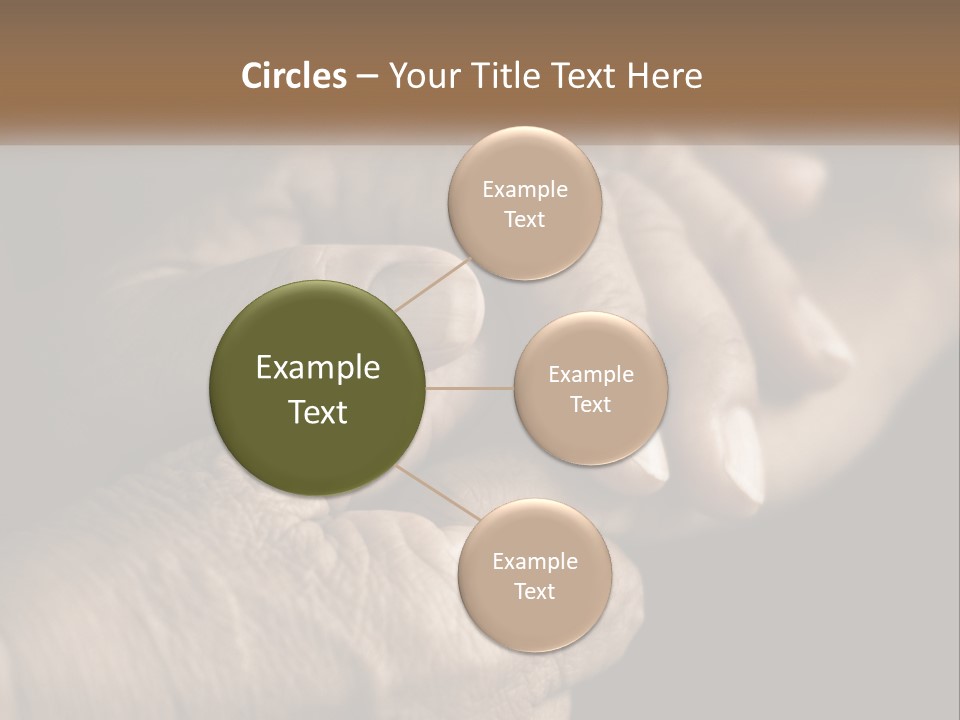 Two Hands Holding Each Other Over A Black Background PowerPoint Template