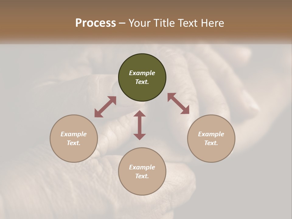 Two Hands Holding Each Other Over A Black Background PowerPoint Template