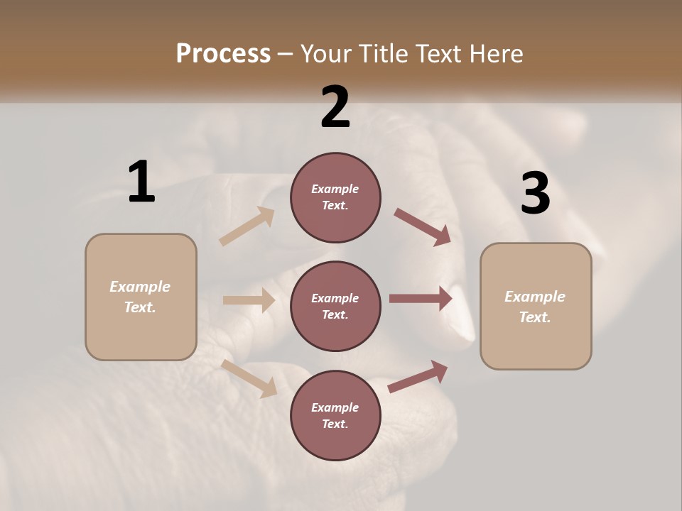 Two Hands Holding Each Other Over A Black Background PowerPoint Template