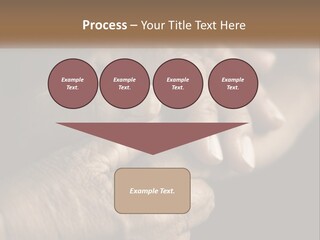 Two Hands Holding Each Other Over A Black Background PowerPoint Template