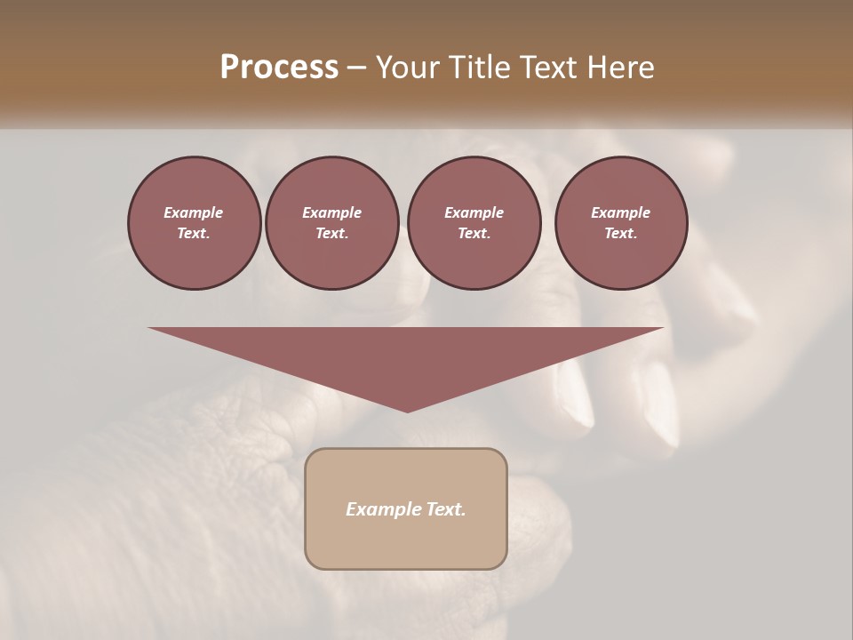 Two Hands Holding Each Other Over A Black Background PowerPoint Template