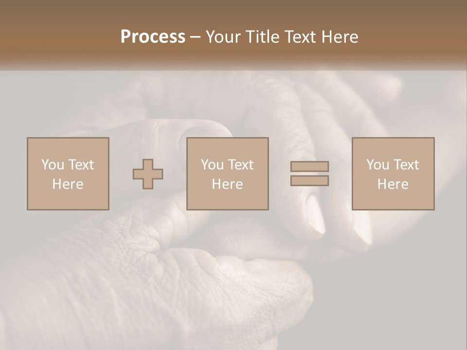 Two Hands Holding Each Other Over A Black Background PowerPoint Template