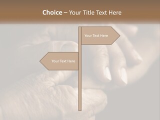 Two Hands Holding Each Other Over A Black Background PowerPoint Template