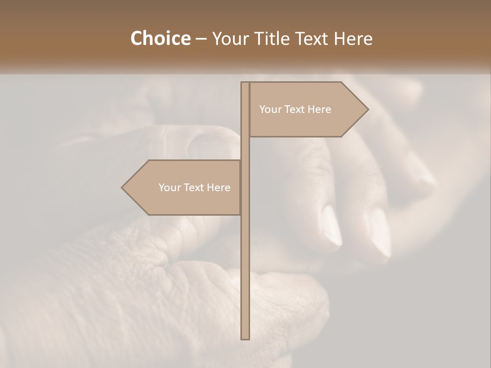 Two Hands Holding Each Other Over A Black Background PowerPoint Template