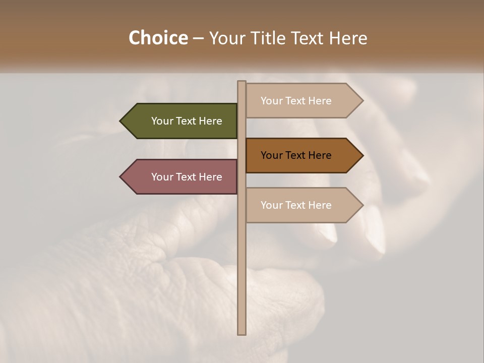 Two Hands Holding Each Other Over A Black Background PowerPoint Template