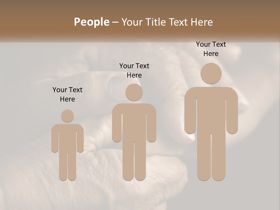 Two Hands Holding Each Other Over A Black Background PowerPoint Template