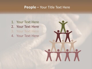 Two Hands Holding Each Other Over A Black Background PowerPoint Template