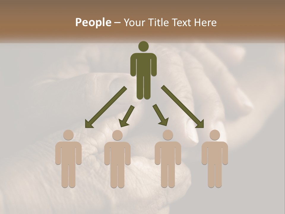 Two Hands Holding Each Other Over A Black Background PowerPoint Template