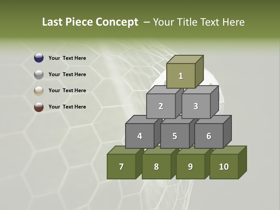 A Soccer Ball Is In The Net Of A Soccer Field PowerPoint Template