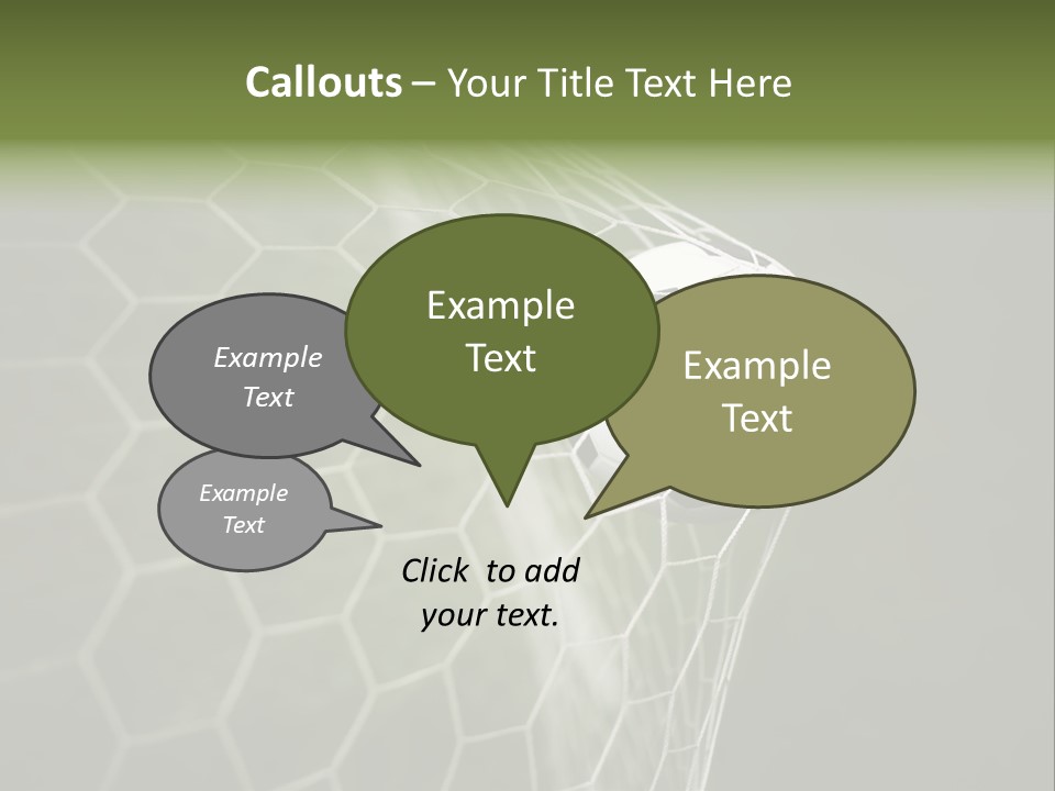 A Soccer Ball Is In The Net Of A Soccer Field PowerPoint Template
