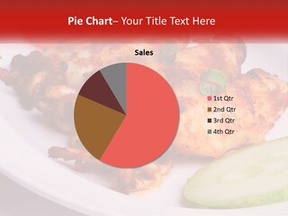 A White Plate Topped With Chicken And Vegetables PowerPoint Template