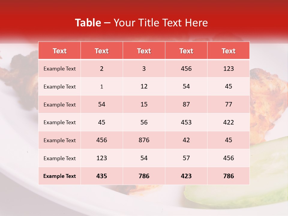 A White Plate Topped With Chicken And Vegetables PowerPoint Template