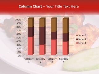 A White Plate Topped With Chicken And Vegetables PowerPoint Template