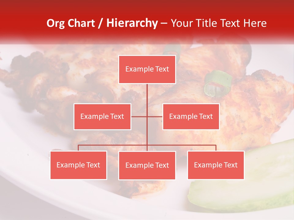 A White Plate Topped With Chicken And Vegetables PowerPoint Template
