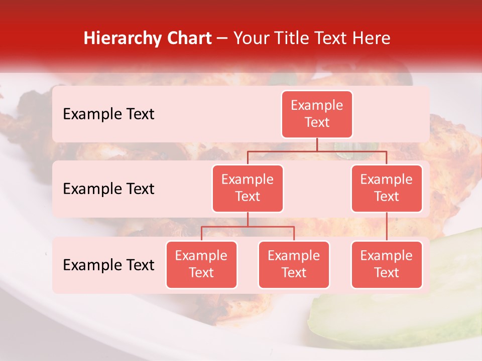 A White Plate Topped With Chicken And Vegetables PowerPoint Template